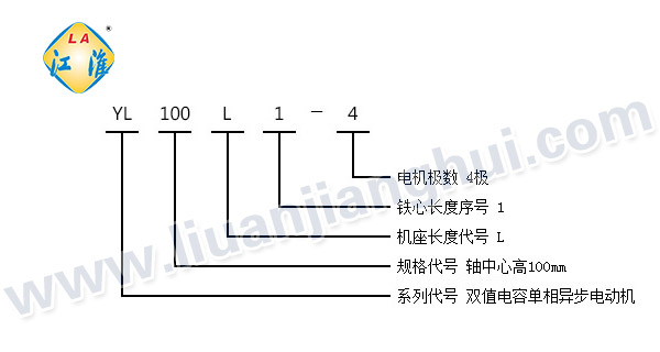 YL雙值電容單相異步電動機(jī)_型號意義說明_六安江淮電機(jī)有限公司